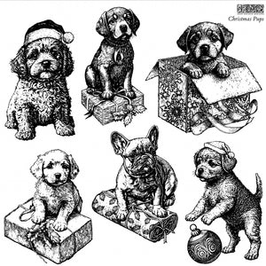 Christmas Pups-Limited Edition IOD™ Stamp