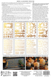 TINSEL IOD Foil Transfer, 8 pages, 8'x12", Gold Foil - 2024 Holiday