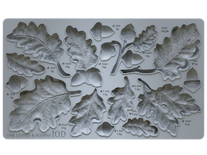 Oak Leaves & Acorns Mould™ by IOD (6"x10") - Iron Orchid Designs