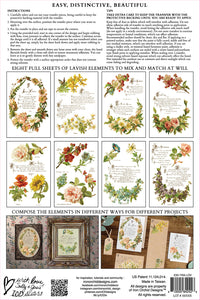 Lover of Flowers Decor Transfer™ by IOD (Pad of 8 - 8"x12" sheets) - Iron Orchid Designs