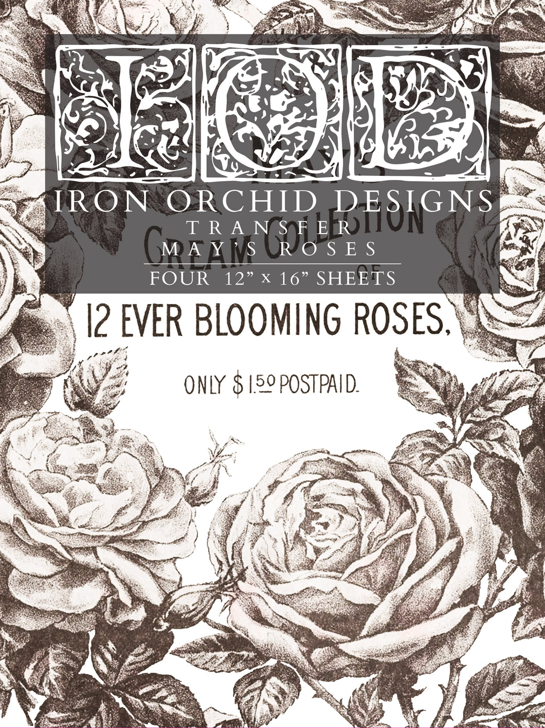 Mays Roses IOD™ Transfer Iron Orchid Design