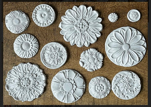 Rosettes Mould IOD™ Iron Orchid Designs