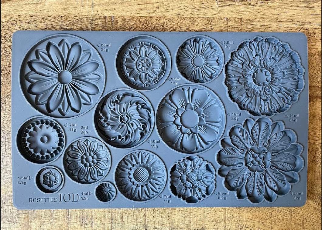 Rosettes Mould IOD™ Iron Orchid Designs