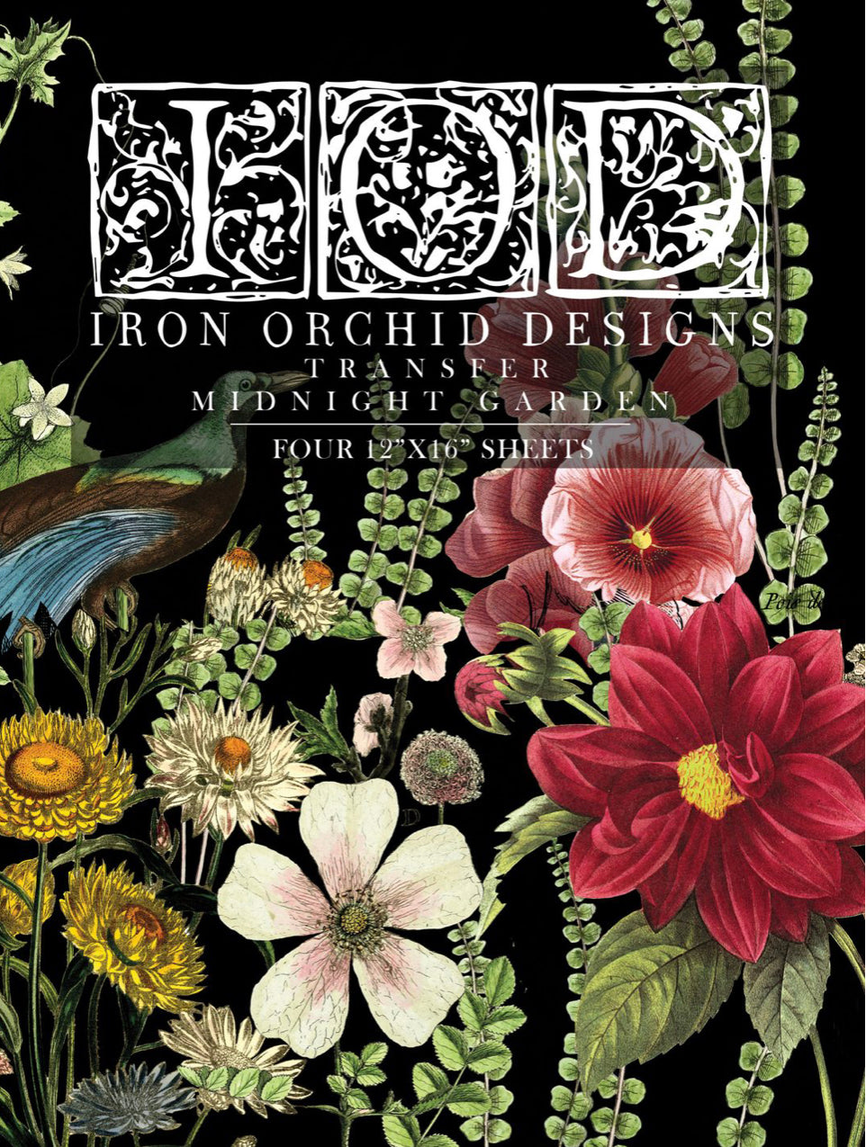 Midnight Garden IOD™ Transfer Iron Orchid Design